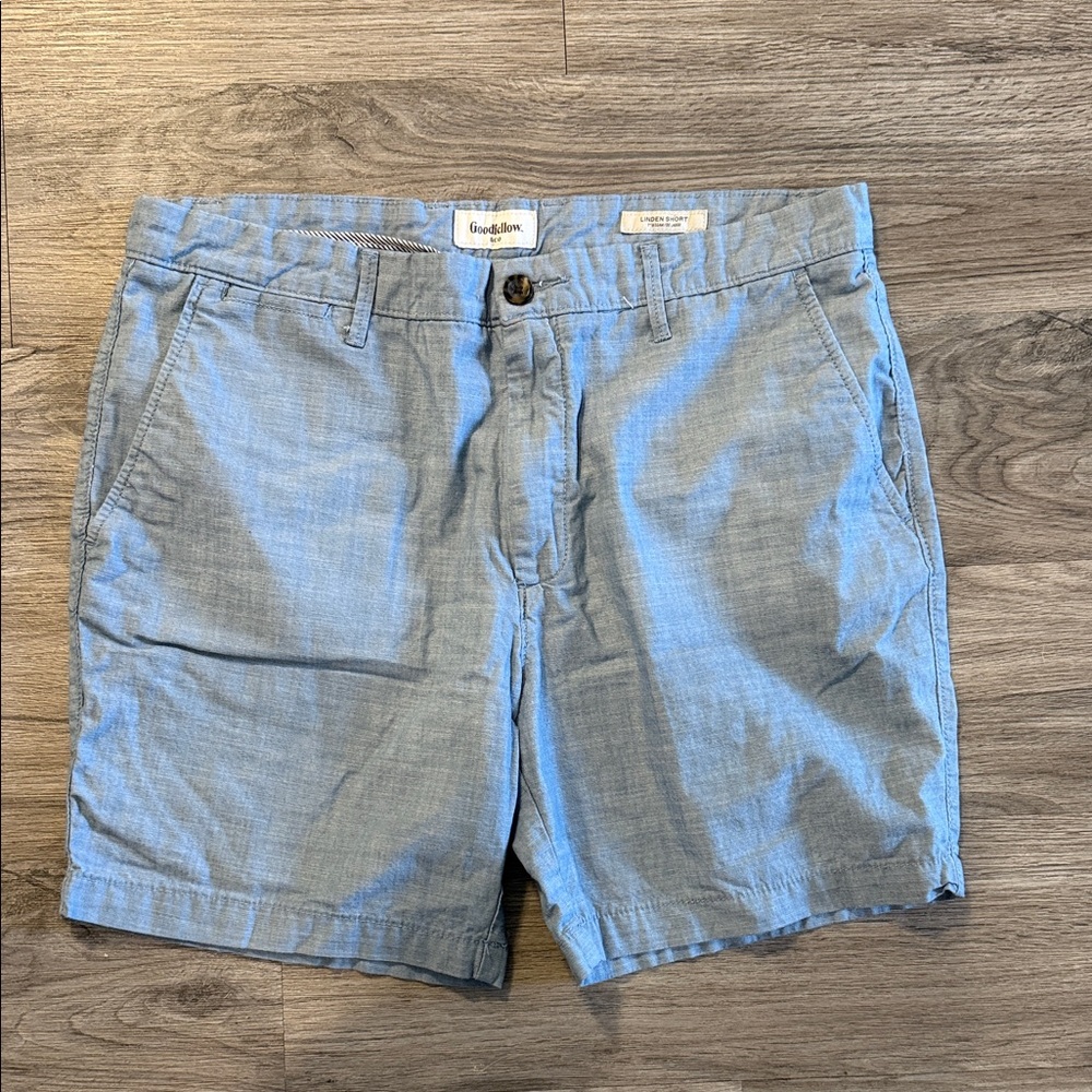 Goodfellow & Co Men's Light Blue Flat Front Shorts